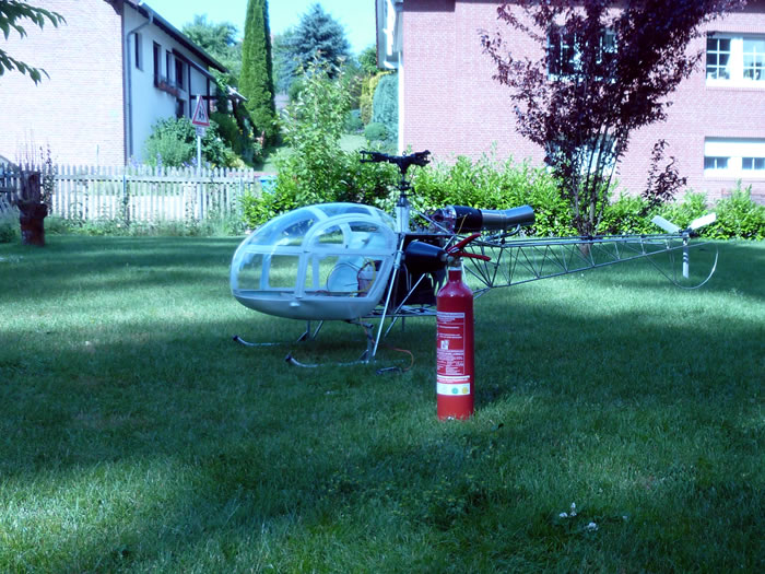 Helikopter Feuerlöscher Turbinenstart SA 315 B Lama