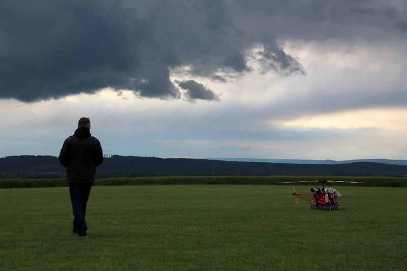 Helikopter SA315B Lama beim Helitreffen in Scharzfeld 