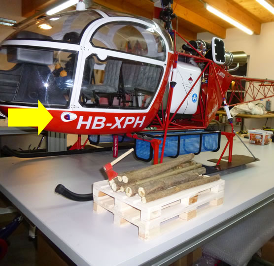 Lama SA 315 mit Turbine Modell RC Helikopter von Heli-Planet Flugschule 