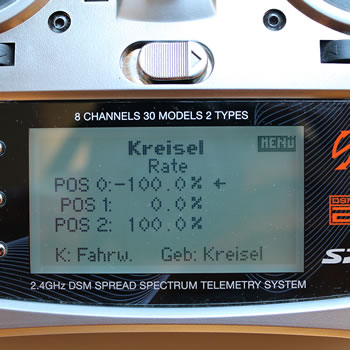 DX8 Spektrum auf Blade 200 einstellen