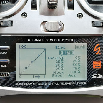 DX8 Spektrum auf Blade 200 einstellen