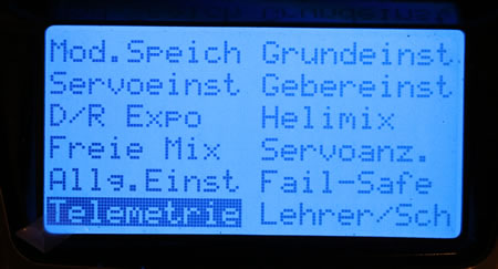 Einstellung über Telemetrie Graupner, GR-18 und GR-24 PRO, Heli-Planet Modellbau
