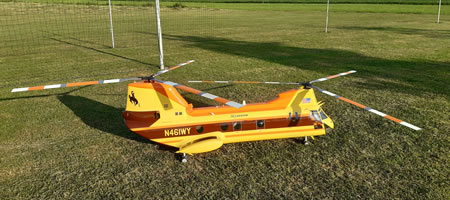 CH-46_Chinook Modell-Helikopter mit zwei Rotoren
