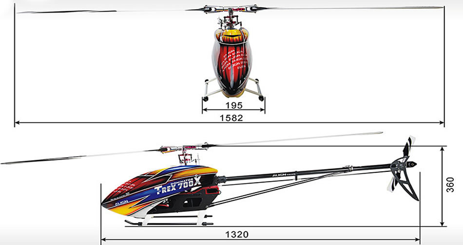 T-Rex700 X Dominator Helikopter