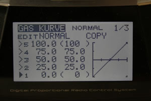 T8FG Gaskurve editieren