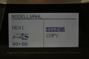 T8FG Modellwahl Heli