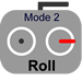 RC-Heli Roll rechts steuern